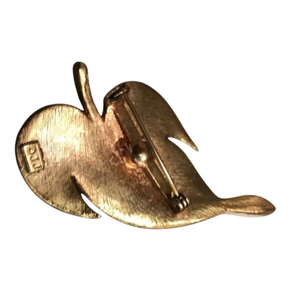 1960’s JJ signed Elegant Gold and Cream Brooch - Picture 2 of 7